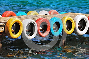 Sea bridge, color tires