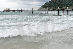 Sea bridge at koh kood island