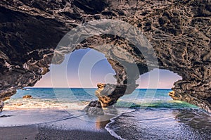 Sea cave of Agios Pavlos in south Crete