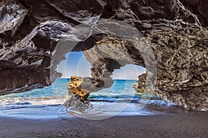 Sea cave of Agios Pavlos in south Crete