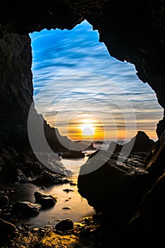 Sea cave in Dana Point, California photo