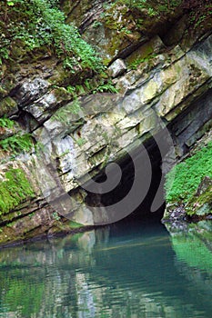 Sea cave entrance