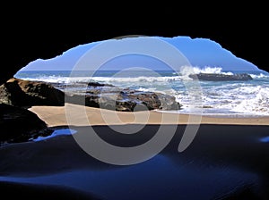 Sea cave, San Gregorio, CA photo