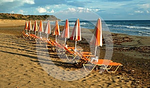 Sea chairs on the beach