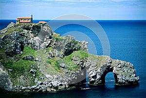 Sea church on cliff