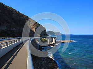 Sea Cliff Bridge at Australian coastline