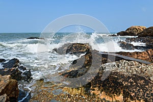 Sea cliff in Co To island of Co To district in Quang Ninh provice, Viet Nam