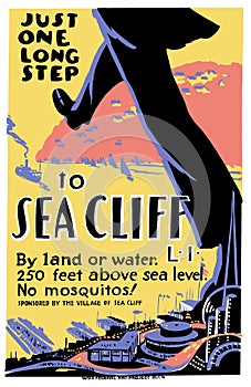 Sea Cliff WPA Vintage Poster