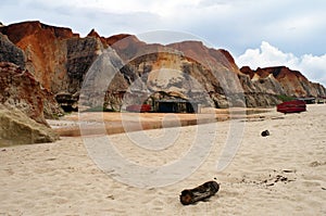 Sea cliffs and beach of Morro Branco