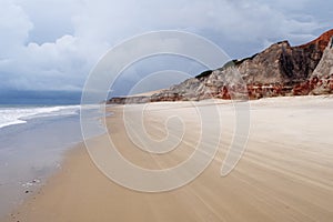 Sea cliffs and beach of Morro Branco