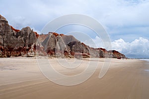 Sea cliffs and beach of Morro Branco