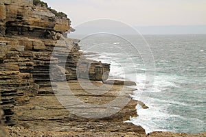 Sea Cliffs and Breaking Waves at Gosangs Tunnel