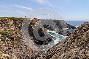 Sea cliffs , Cape SardÃÂ£o , Odemira , Beja photo