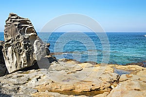 Sea cliffs near Bondi Beach, Sydney, Australia