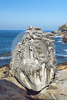 Sea cliffs near Bondi Beach, Sydney, Australia
