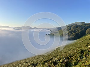 Sea of clouds in the Pyrenees Basque Country
