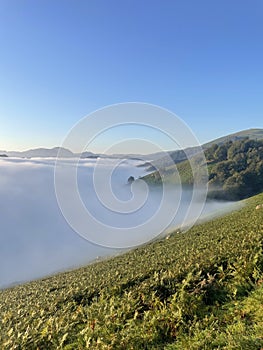 Sea of clouds in the Pyrenees Basque Country