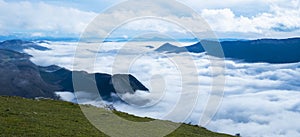 Sea of clouds in the Sakana valley, Navarra.