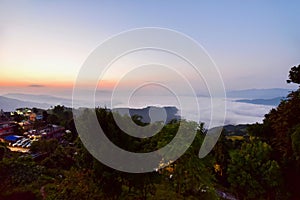 Sea of Clouds During Sunrise From Sarangkot Viewpoint