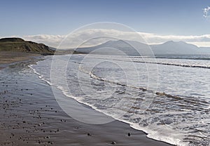Sea coast at Dinas Dinlle in Gwynedd