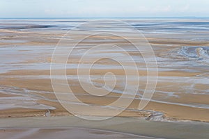 Sea coast at low tide, Saint Michael`s, France