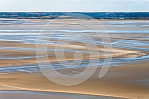 Sea coast at low tide, Saint Michael`s, France