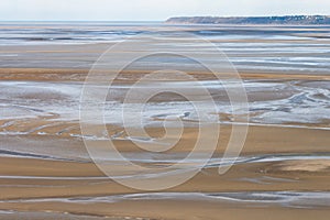 Sea coast at low tide, Saint Michael`s, France