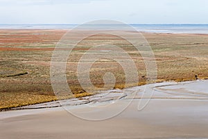 Sea coast at low tide, Saint Michael`s, France