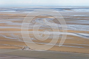 Sea coast at low tide, Saint Michael`s, France