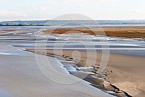 Sea coast at low tide, Saint Michael`s, France