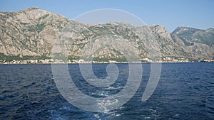 Sea coast and mountains of Montenegro.