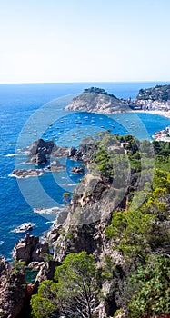 sea coast, resort, Spanish coastal city, Barcelona,Spanish coast of Catalonia, Costa Brava,