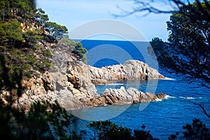 sea coast, resort, Spanish coastal city, Barcelona,Spanish coast of Catalonia, Costa Brava,