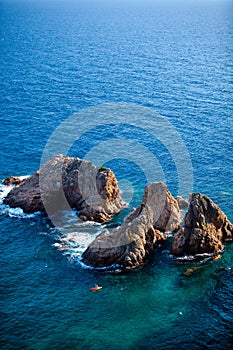 sea coast, resort, Spanish coastal city, Barcelona,Spanish coast of Catalonia, Costa Brava,