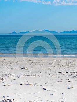 Sea coast with sandy beach,Lofoten Norway