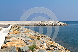 Sea Coast with Stones and Rockes