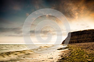 Sea coast Sunrise in Chabanka Odesa Ukraine