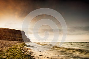 Sea coast Sunrise in Chabanka Odesa Ukraine