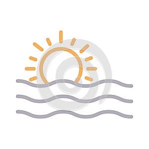 Sea colour line vector icon