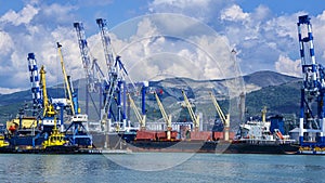 Sea commercial port on the Black Sea