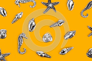 Sea conches - beach background