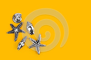 Sea conches - beach background