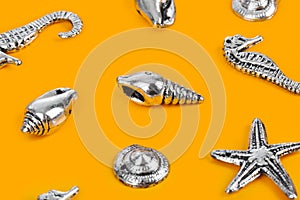 Sea conches - beach background