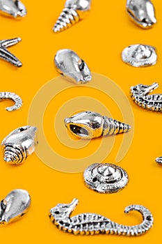 Sea conches - beach background