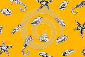 Sea conches - beach background