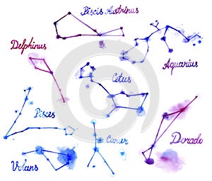 Sea constellations. Water signs of the zodiac