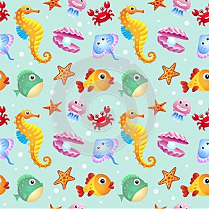 Sea creatures background