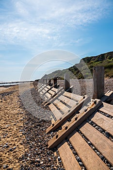 Sea defence wall at Overstrand
