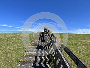 Sea dyke around Oudebildtzijl in Friesland