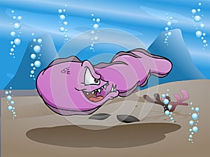 Sea eel ready to hunt